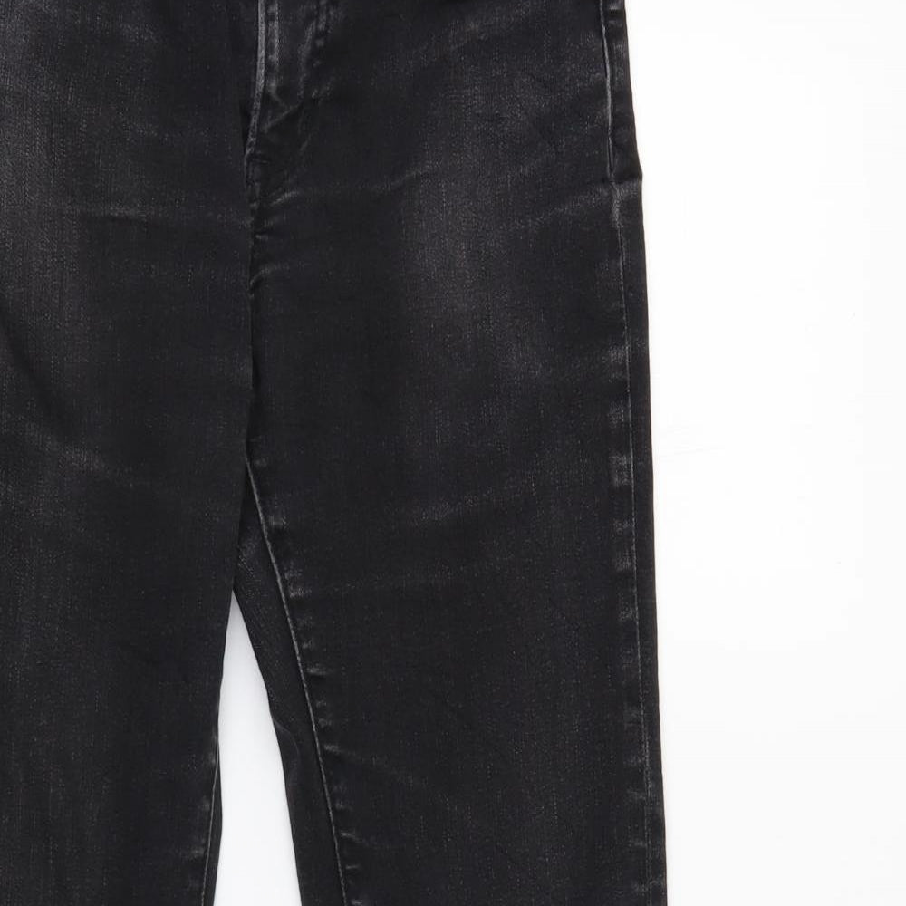 Unique Womens Black  Denim Skinny Jeans Size 12 L30 in