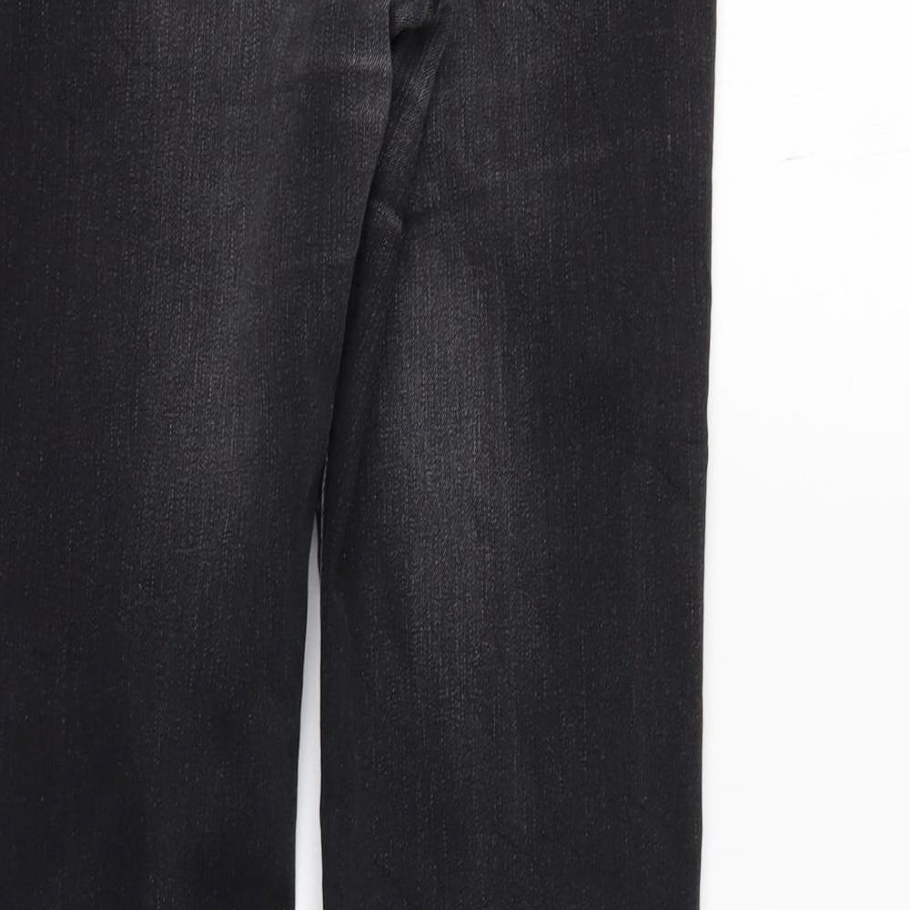Unique Womens Black  Denim Skinny Jeans Size 12 L30 in