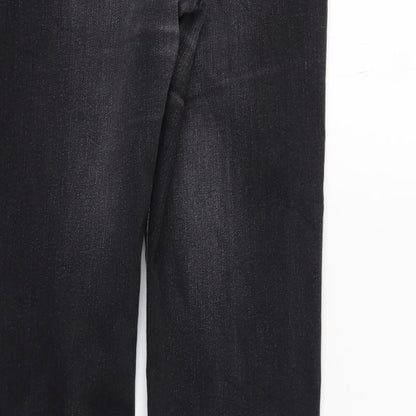 Unique Womens Black  Denim Skinny Jeans Size 12 L30 in