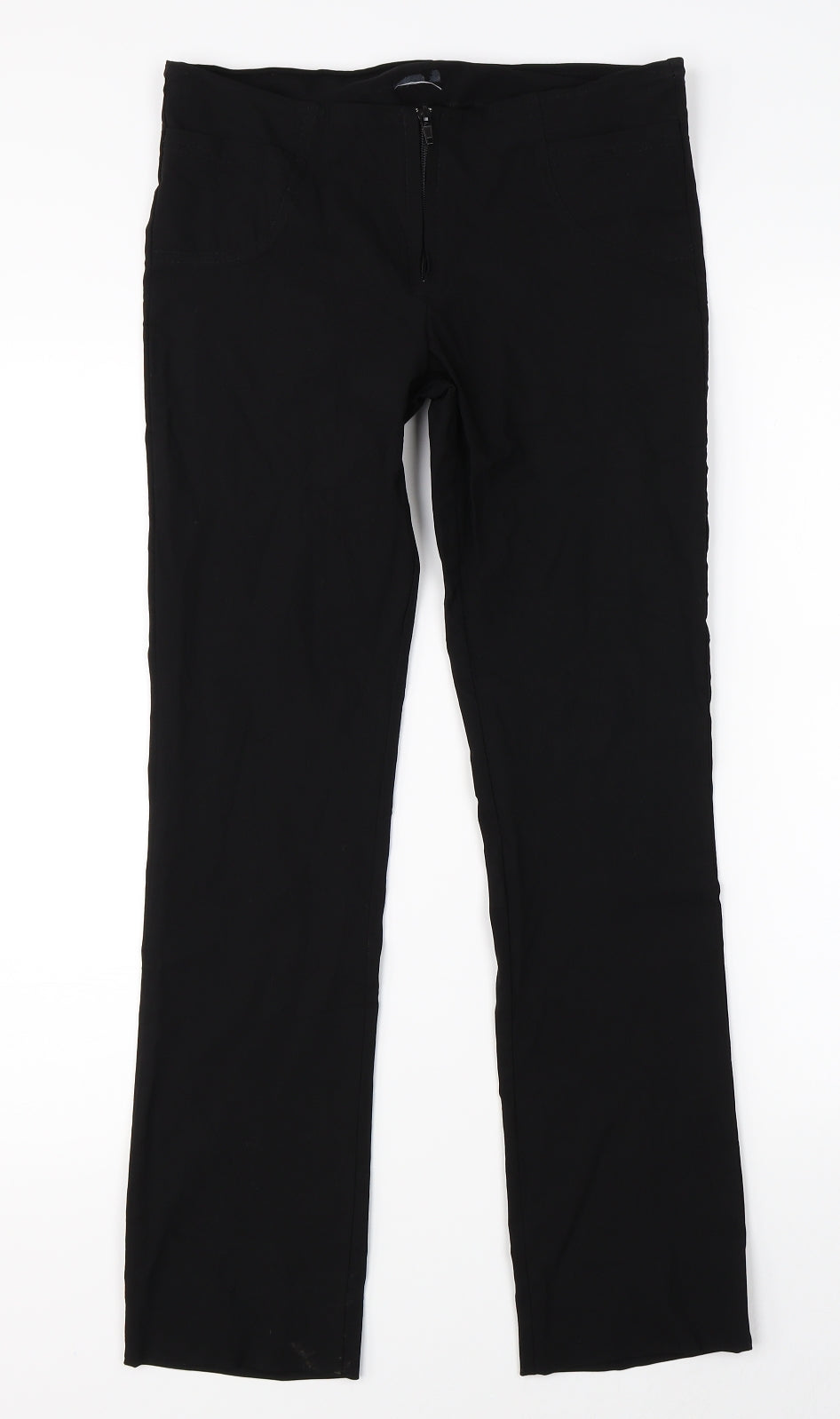 Womens UK Size 12 Preworn Regular Fit  Black Trousers