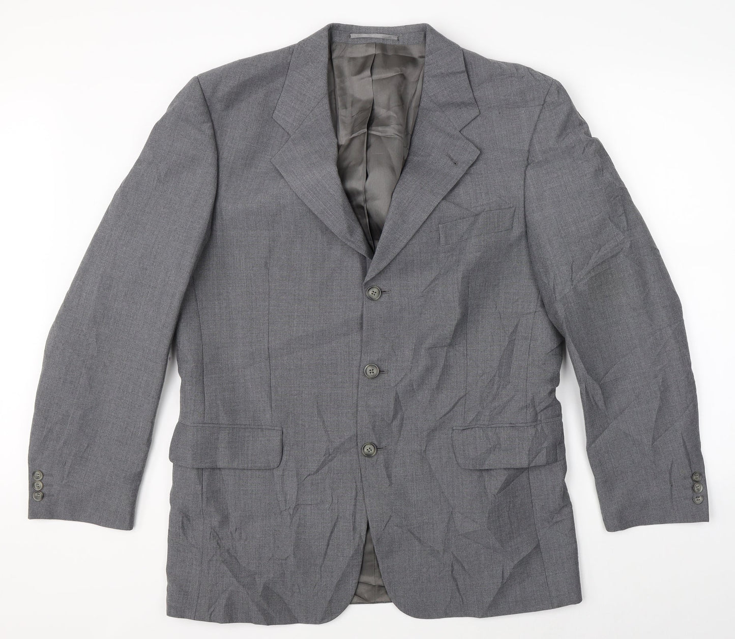 Mens UK Size 42 Preworn Regular Grey Suit Jacket