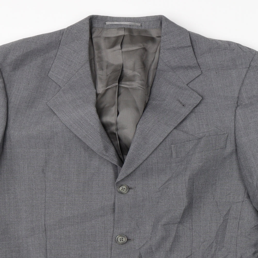 Mens UK Size 42 Preworn Regular Grey Suit Jacket