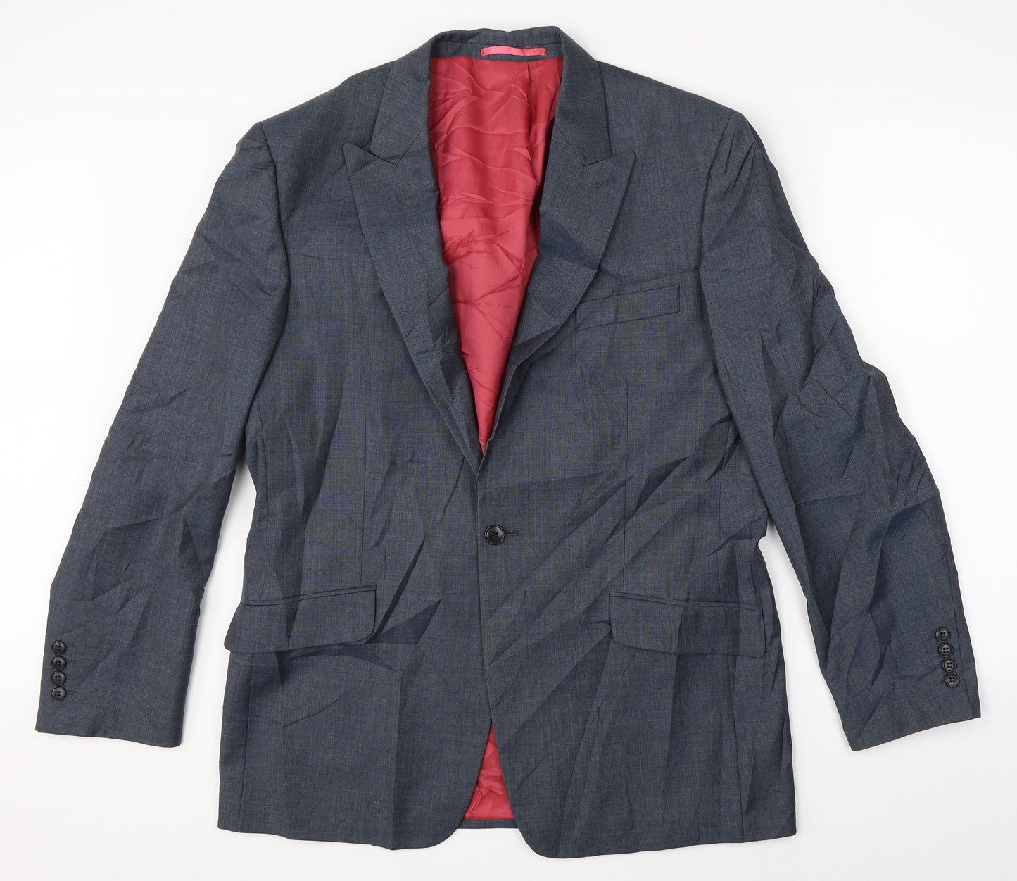 Mens UK Size 42 Preworn Regular Grey Suit Jacket