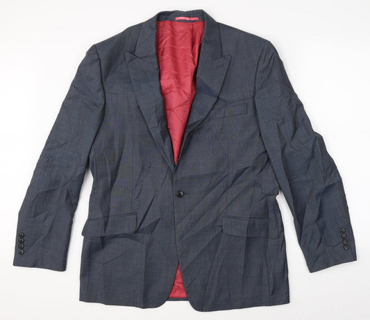 Mens UK Size 42 Preworn Regular Grey Suit Jacket