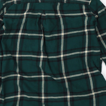 Womens UK Size 4 H&M Green Basic Button-Up