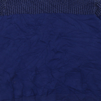 NEXT Mens Blue Polka Dot Knit Pullover Jumper Size S