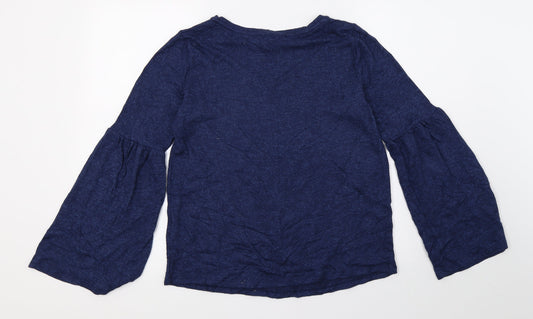 George Womens Blue  Jersey Basic T-Shirt Size 10