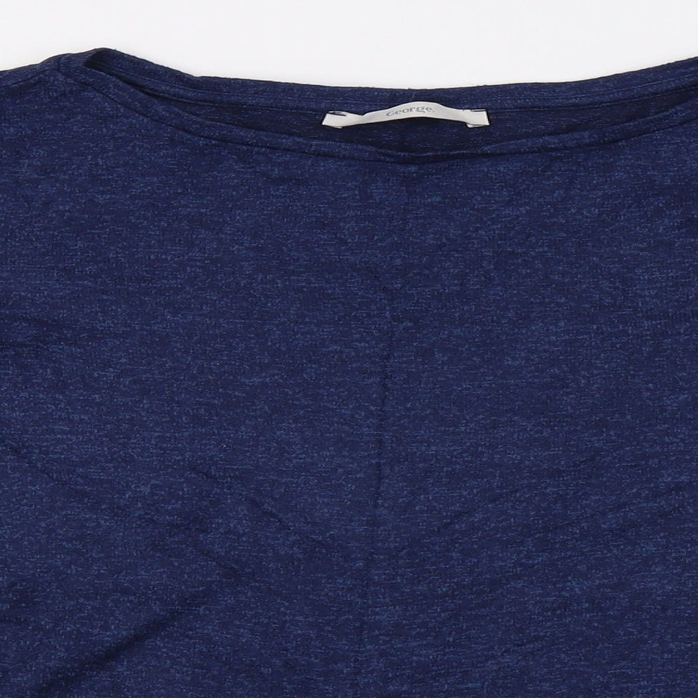 George Womens Blue  Jersey Basic T-Shirt Size 10