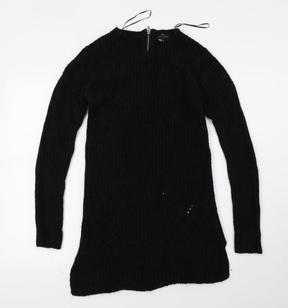 New Look Womens Black  Knit Pencil Dress  Size 8