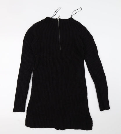 New Look Womens Black  Knit Pencil Dress  Size 8