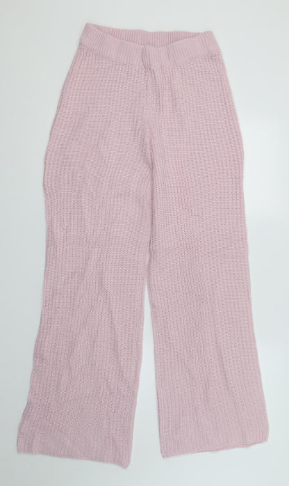 Womens UK Size S Boohoo Regular Fit Jogger Pink Trousers