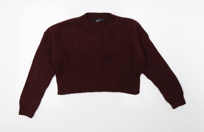 New Look Girls Purple  Knit Pullover Jumper Size 12-13 Years