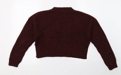 New Look Girls Purple  Knit Pullover Jumper Size 12-13 Years
