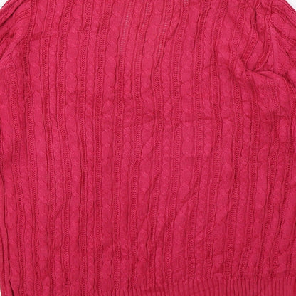 TIFFANY  Womens Pink  Knit Pullover Jumper Size L