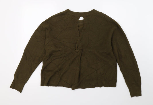 MNG Womens Green  Knit Pullover Jumper Size 8