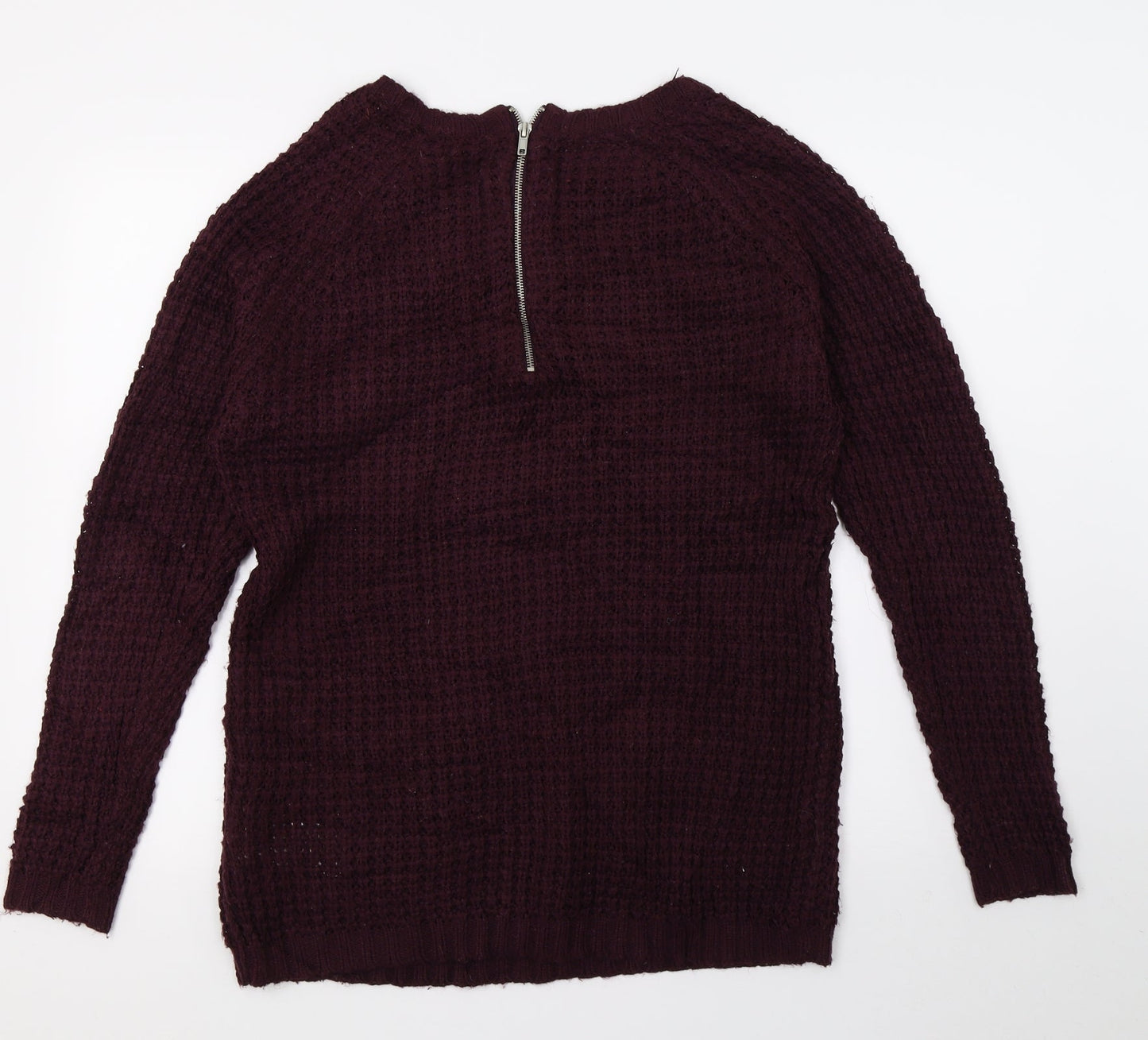 Heart & Soul Womens Purple  Knit Pullover Jumper Size 12