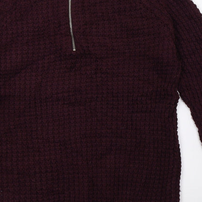 Heart & Soul Womens Purple  Knit Pullover Jumper Size 12