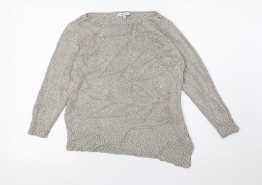 Per Una Womens Beige  Knit Pullover Jumper Size 10