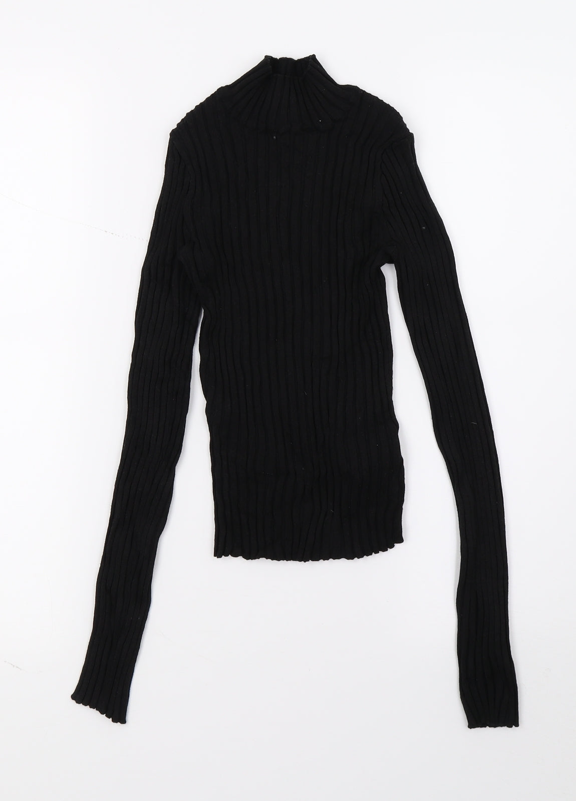 Womens UK Size 4 H&M Black Basic T-Shirt