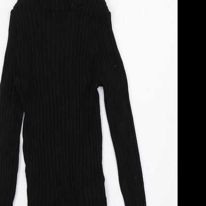 Womens UK Size 4 H&M Black Basic T-Shirt