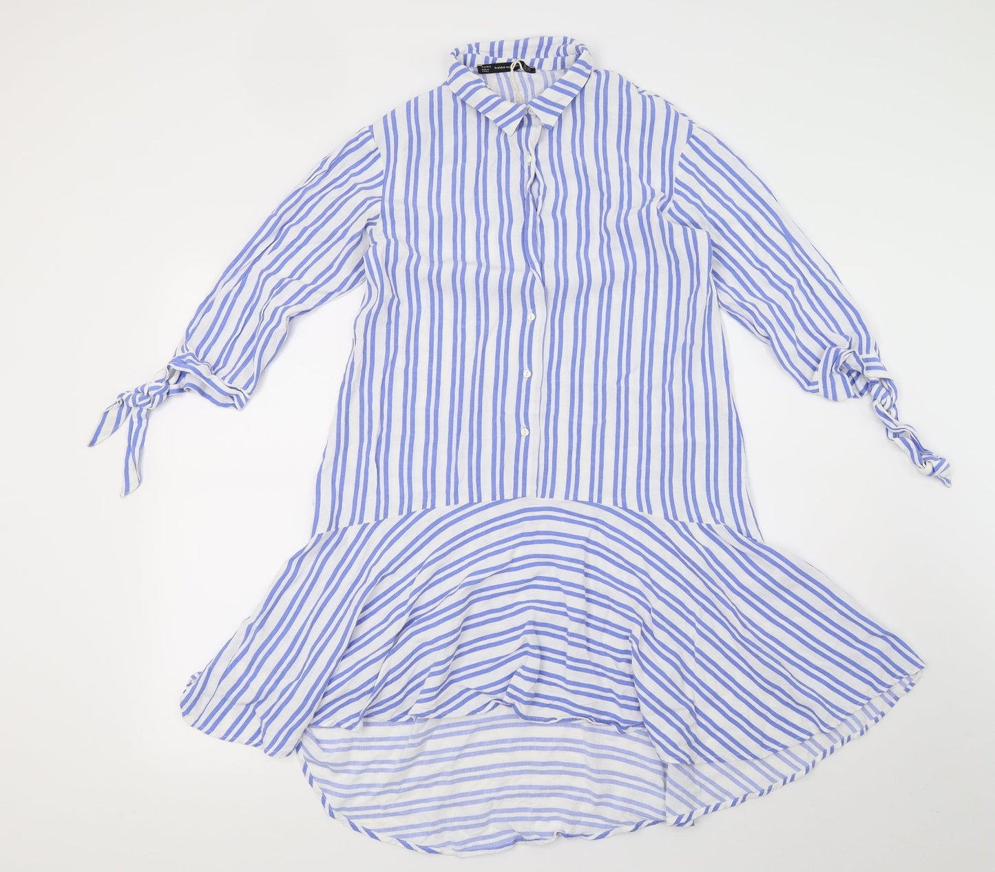 Zara Womens Blue Striped  Fit & Flare  Size 4