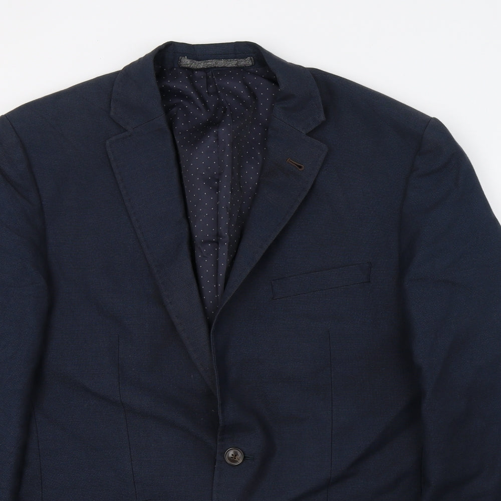 Mens UK Size M M&S Regular Blue Suit Jacket