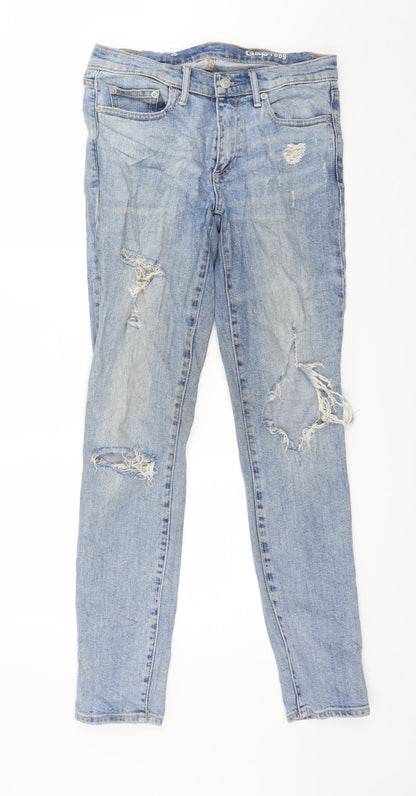 Gap Womens Blue  Denim Straight Jeans Size 26 in L31 in