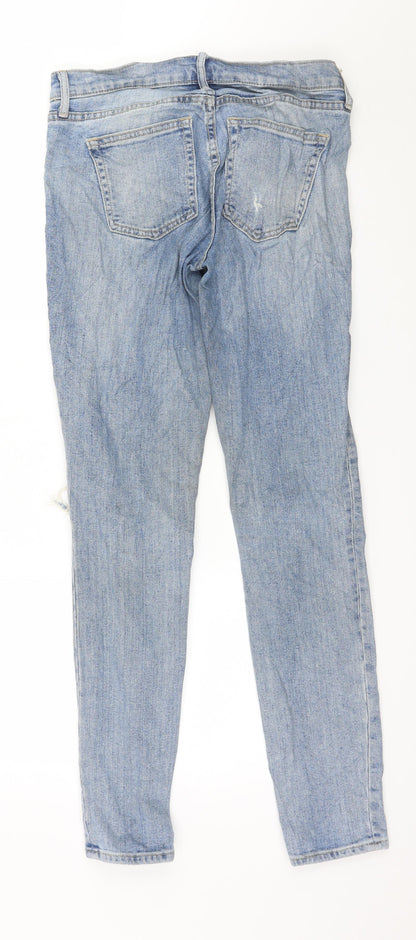 Gap Womens Blue  Denim Straight Jeans Size 26 in L31 in