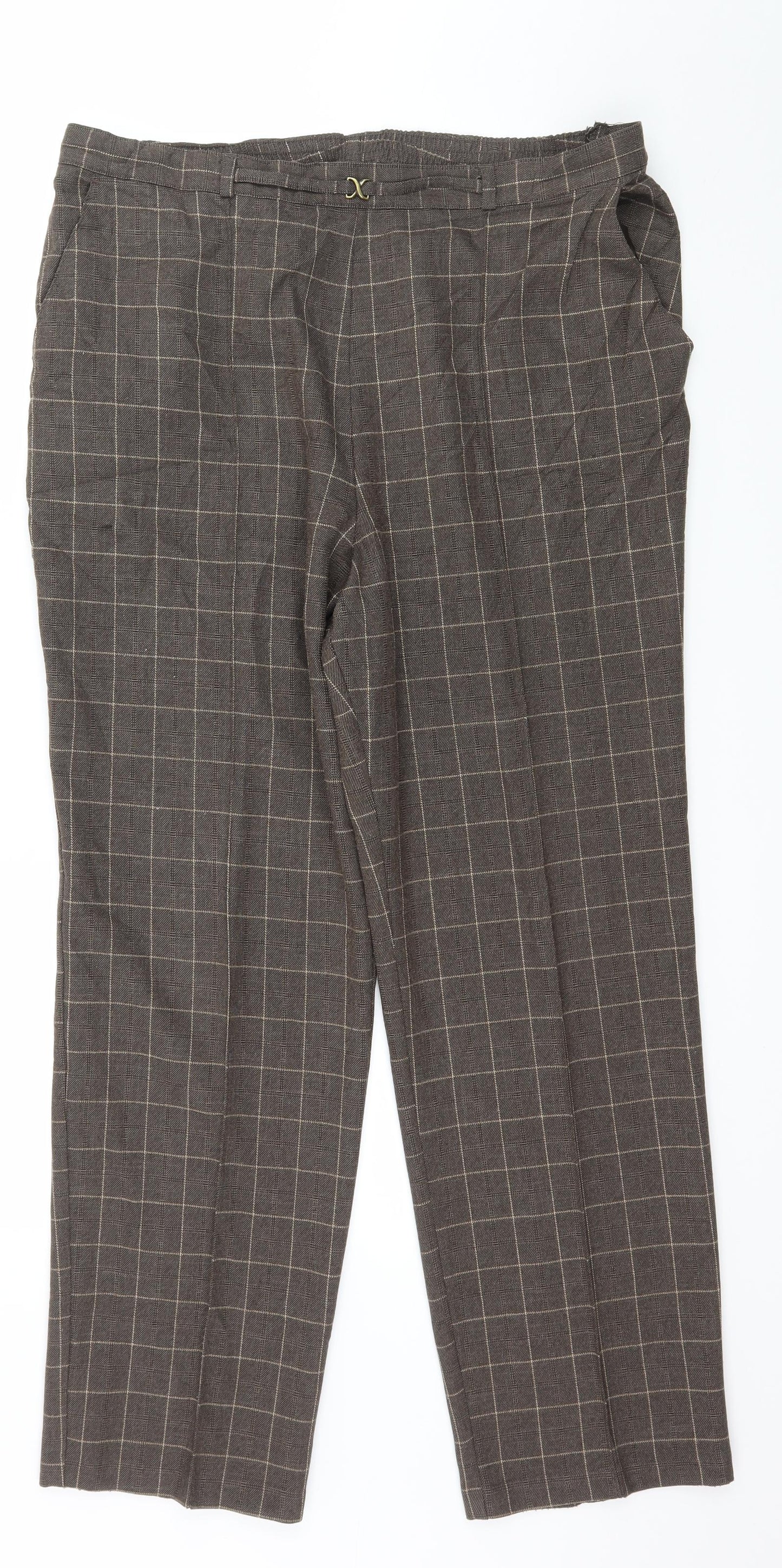 Womens UK Size 16 Marks and Spencer Regular Fit  Brown Trousers
