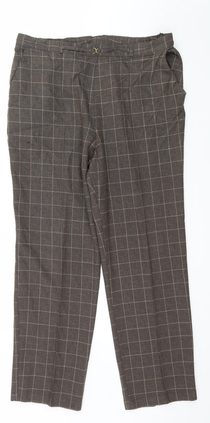 Womens UK Size 16 Marks and Spencer Regular Fit  Brown Trousers