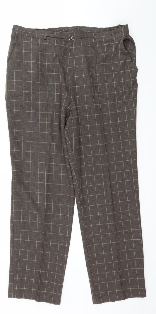 Womens UK Size 16 Marks and Spencer Regular Fit  Brown Trousers