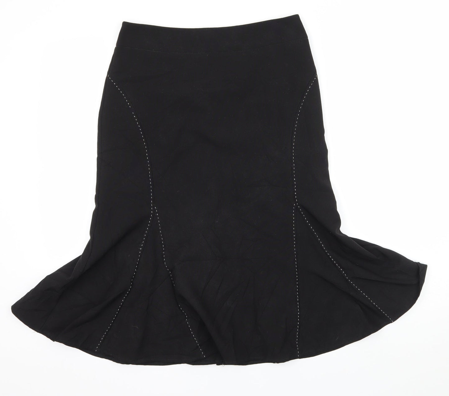 M&Co Womens Black   Flare Skirt Size 8