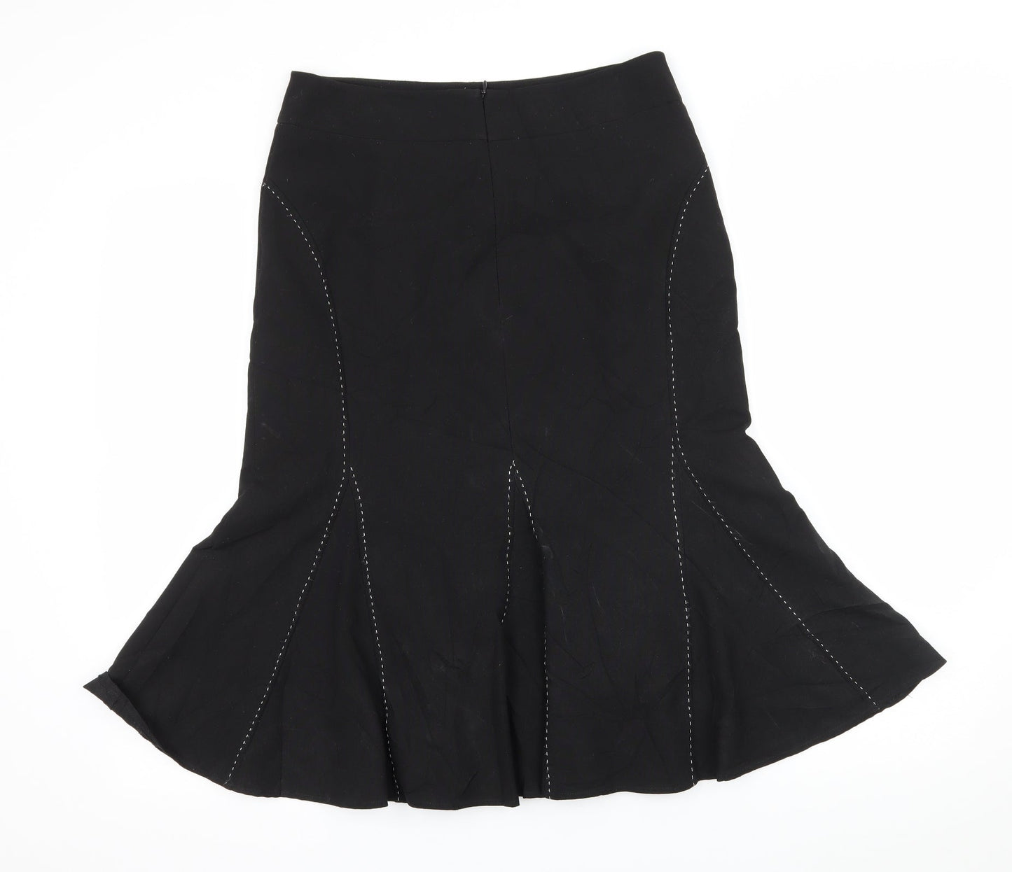 M&Co Womens Black   Flare Skirt Size 8