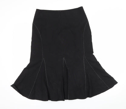 M&Co Womens Black   Flare Skirt Size 8
