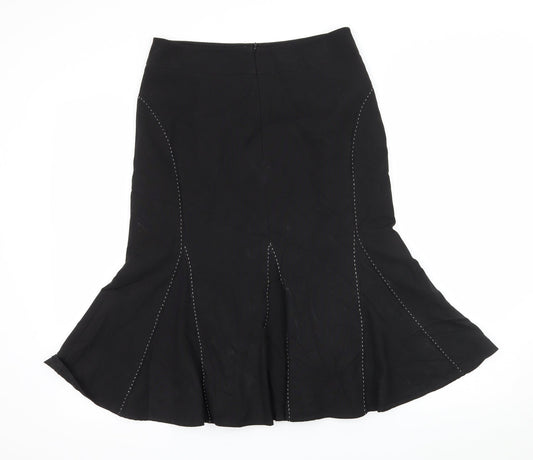 M&Co Womens Black   Flare Skirt Size 8