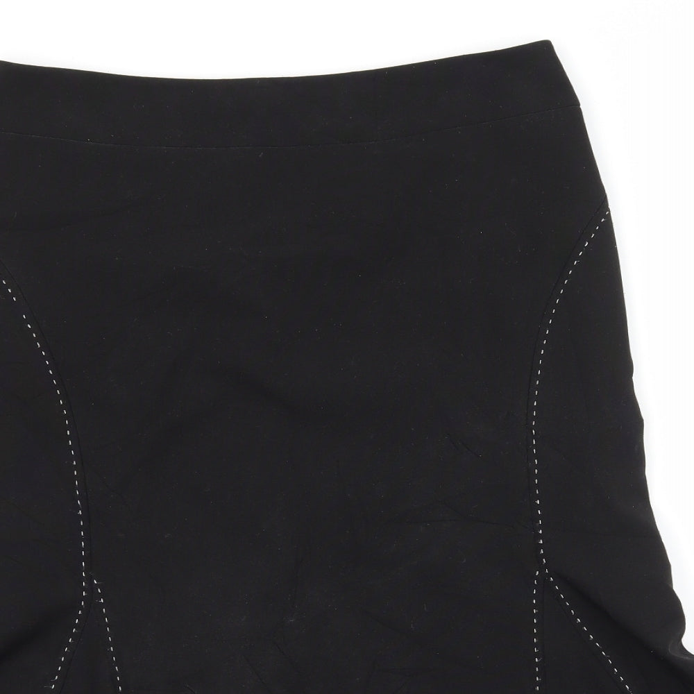 M&Co Womens Black   Flare Skirt Size 8