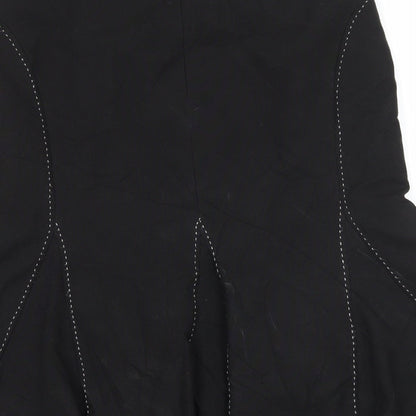 M&Co Womens Black   Flare Skirt Size 8