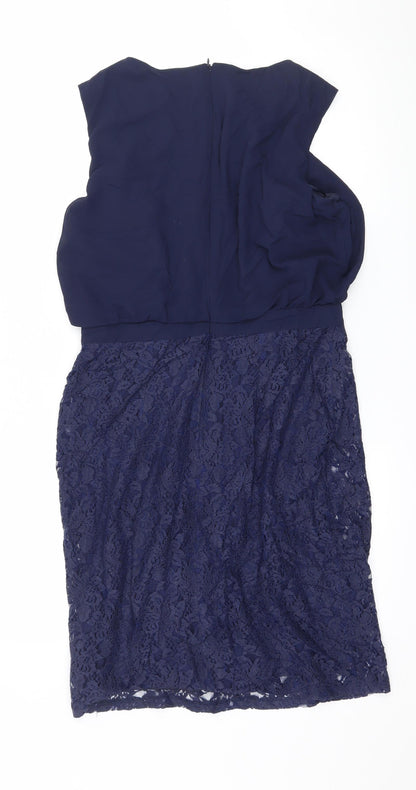 Dorothy Perkins Womens Blue  Lace A-Line  Size 12