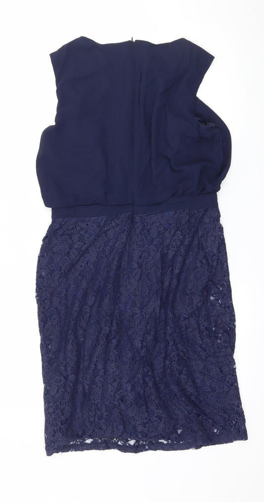 Dorothy Perkins Womens Blue  Lace A-Line  Size 12