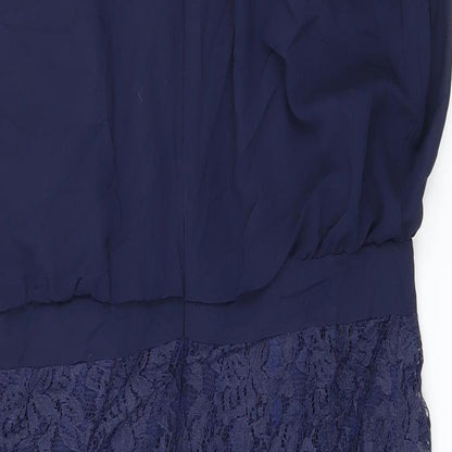 Dorothy Perkins Womens Blue  Lace A-Line  Size 12