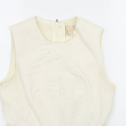 H&M Womens Ivory   Basic Blouse Size 10