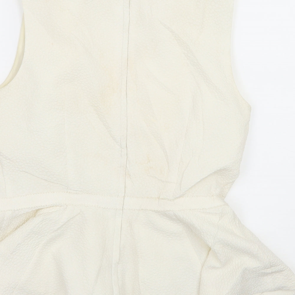 H&M Womens Ivory   Basic Blouse Size 10