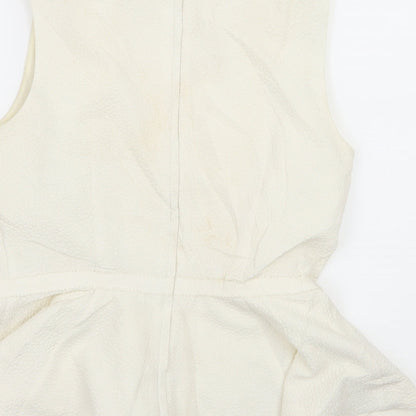 H&M Womens Ivory   Basic Blouse Size 10