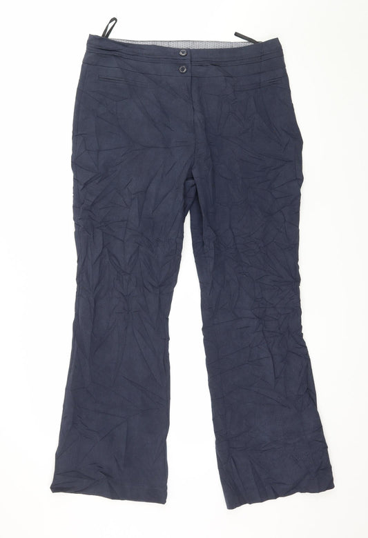 M&Co Womens Blue   Trousers  Size 12 L29 in