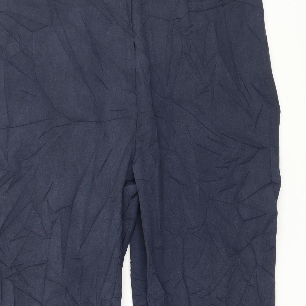 Womens UK Size 12 M&Co Regular Fit  Blue Trousers