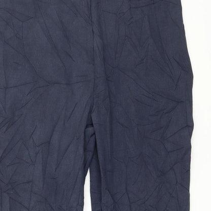 Womens UK Size 12 M&Co Regular Fit  Blue Trousers