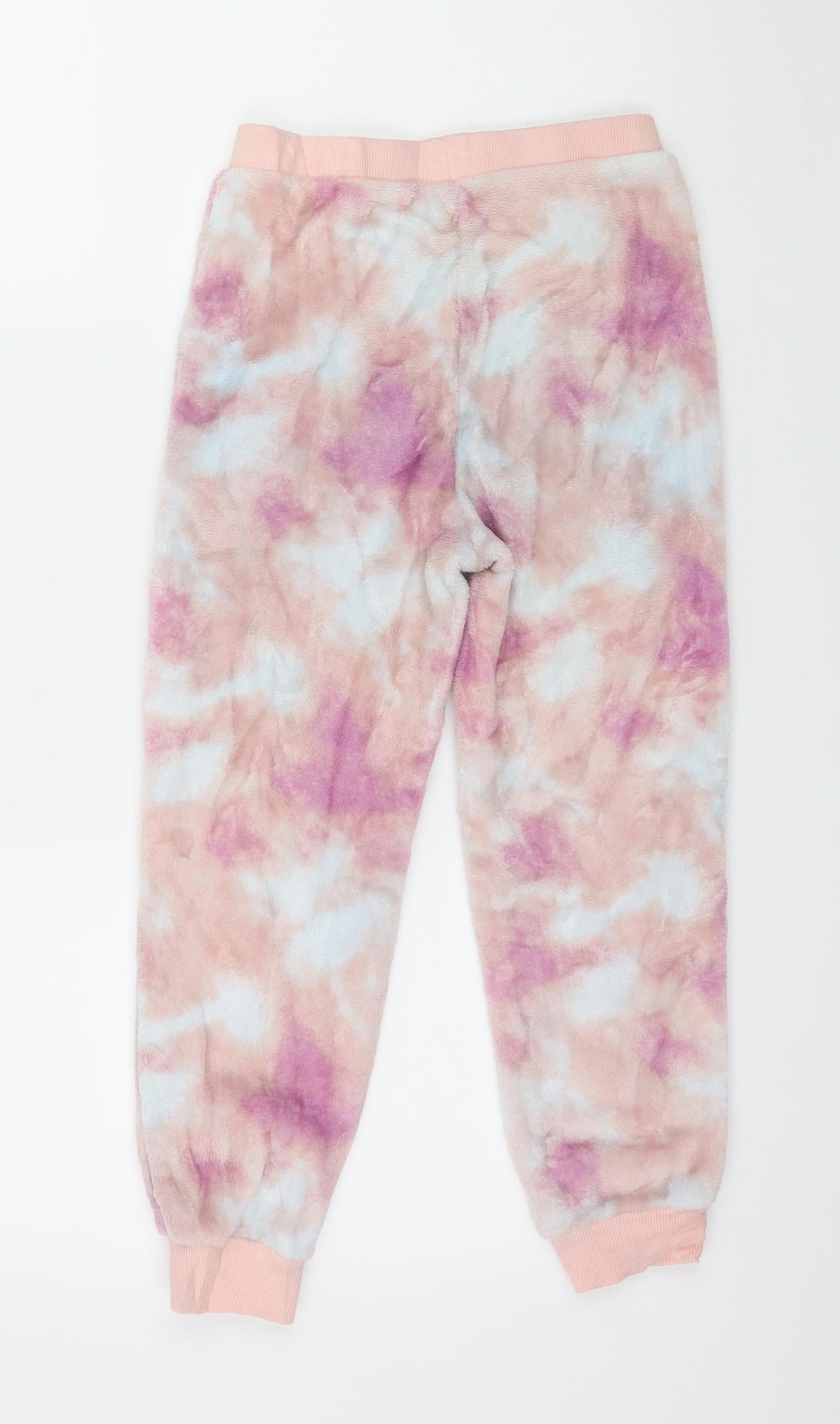 NEXT Girls Pink Geometric Microfibre Capri Pyjama Pants Size 7 Years  - Tie Dye