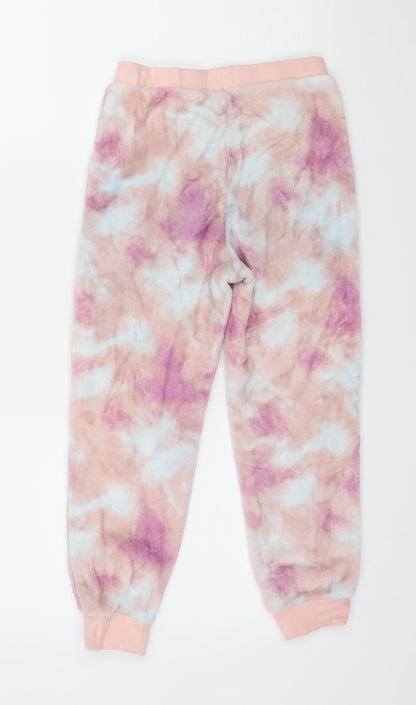 NEXT Girls Pink Geometric Microfibre Capri Pyjama Pants Size 7 Years  - Tie Dye