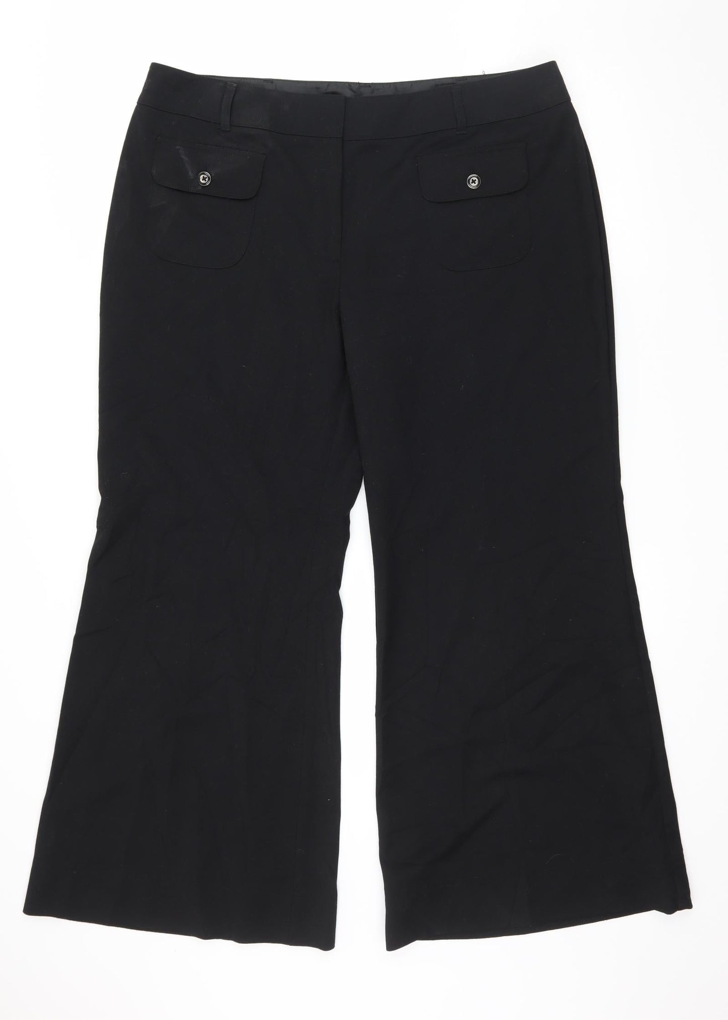 Womens UK Size 38 in Marks and Spencer Regular Fit  Black Trousers