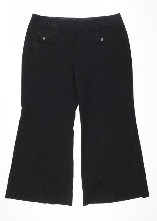 Womens UK Size 38 in Marks and Spencer Regular Fit  Black Trousers